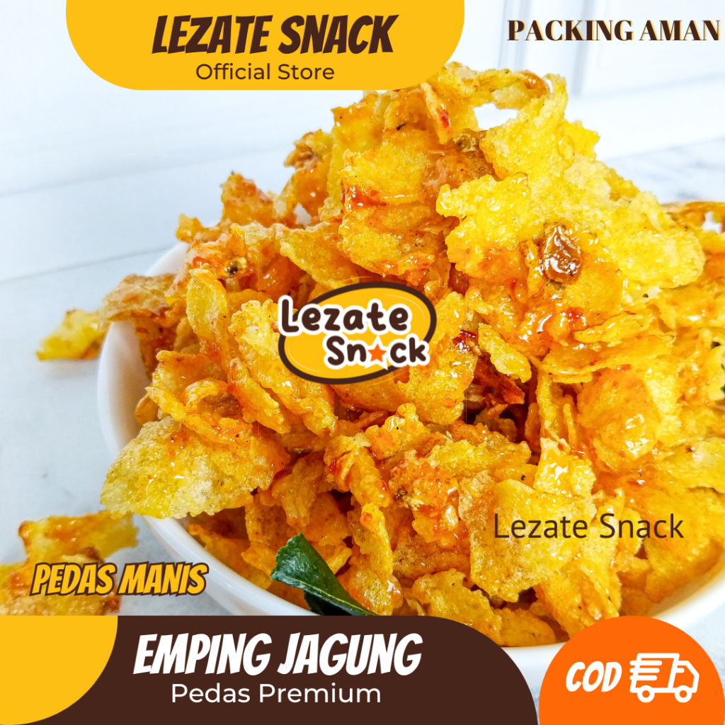 

Sedap Snack - Emping Jagung Premium 250GR Pedas Manis Daun Jeruk Kiloan Murah Rasa Jagung Geprek Lezate Snack Food Snacks Keripik Crispy