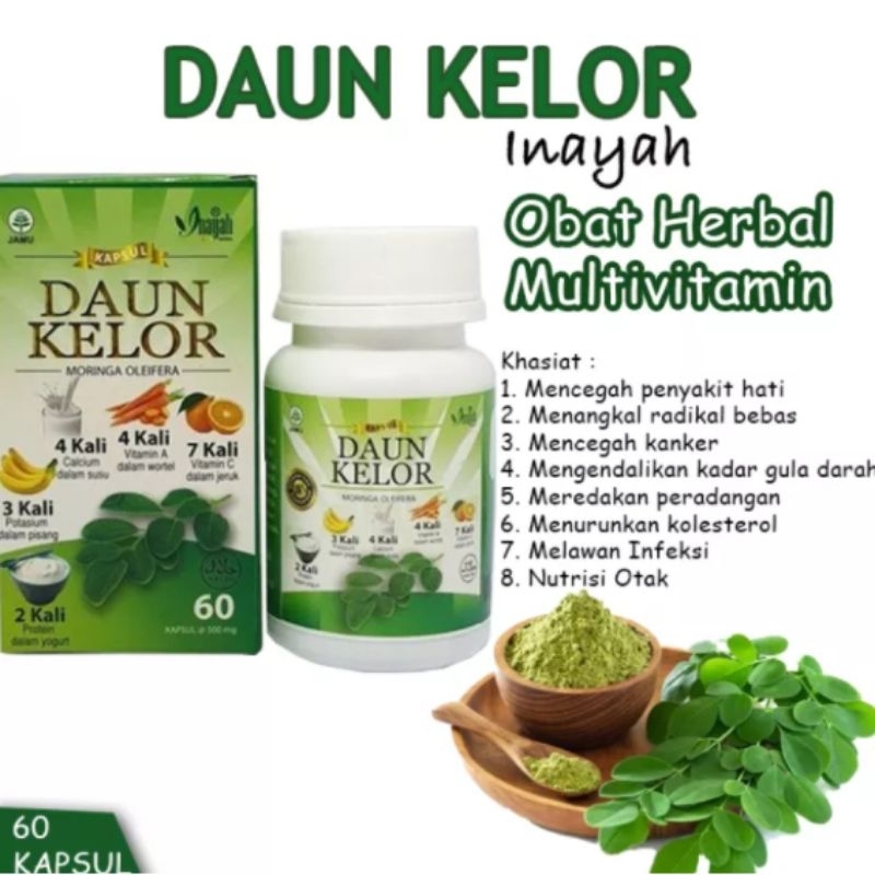 DAUN KELOR KAPSUL MEREK INAYAH