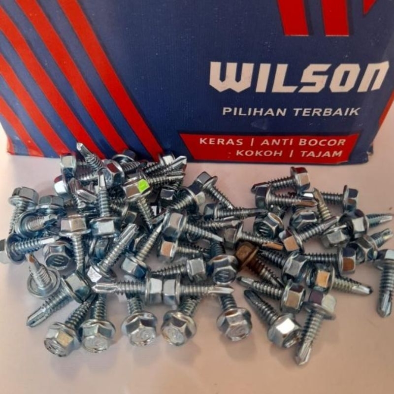 WILSON BAUT KANOPI SKRUP BAJA RINGAN 10x16 SEKRUP 10 x 16 ROOFING