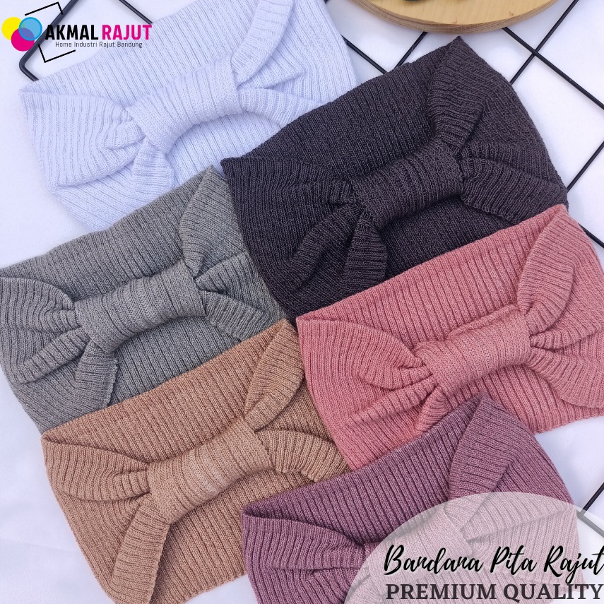 Ciput Rajut Bandana Pita Daleman Jilbab Bando Pita 2 In 1 Untuk Anak dan Dewasa