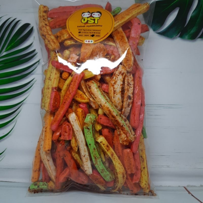 

Krupuk Seblak Jaat Beton Warna Warni Pedas Kiloan Jember Snack Time