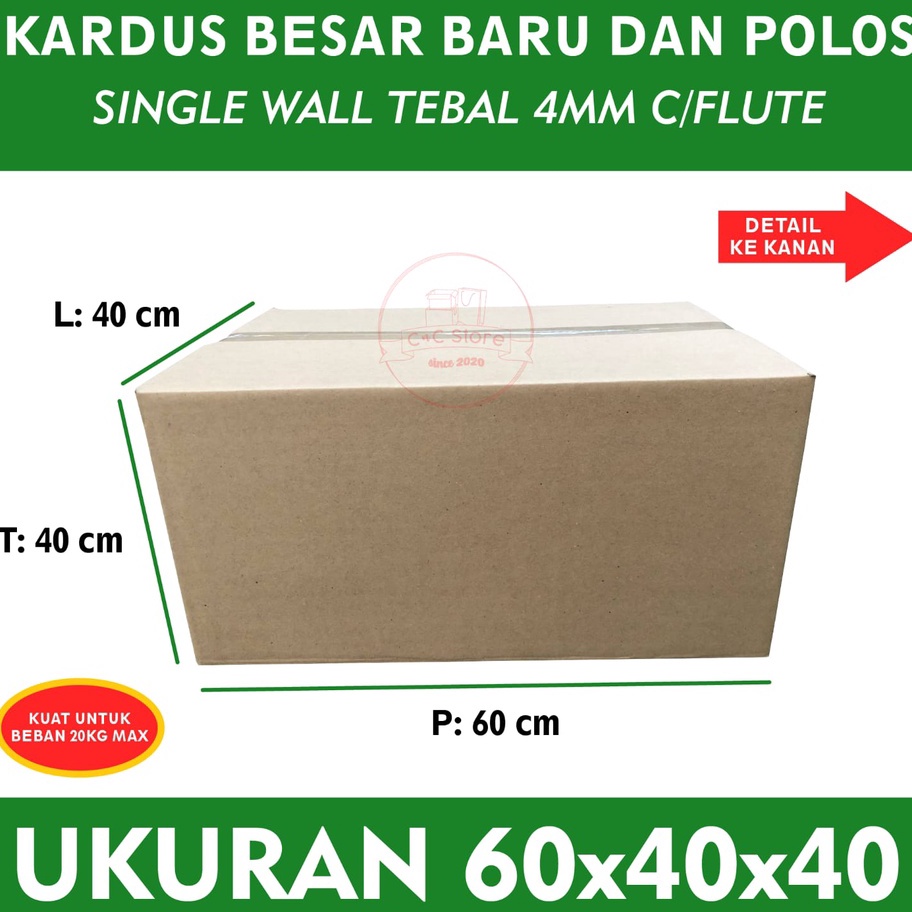 

Super Kardus Karton Box Packing Polos Corrugated 6x4x4