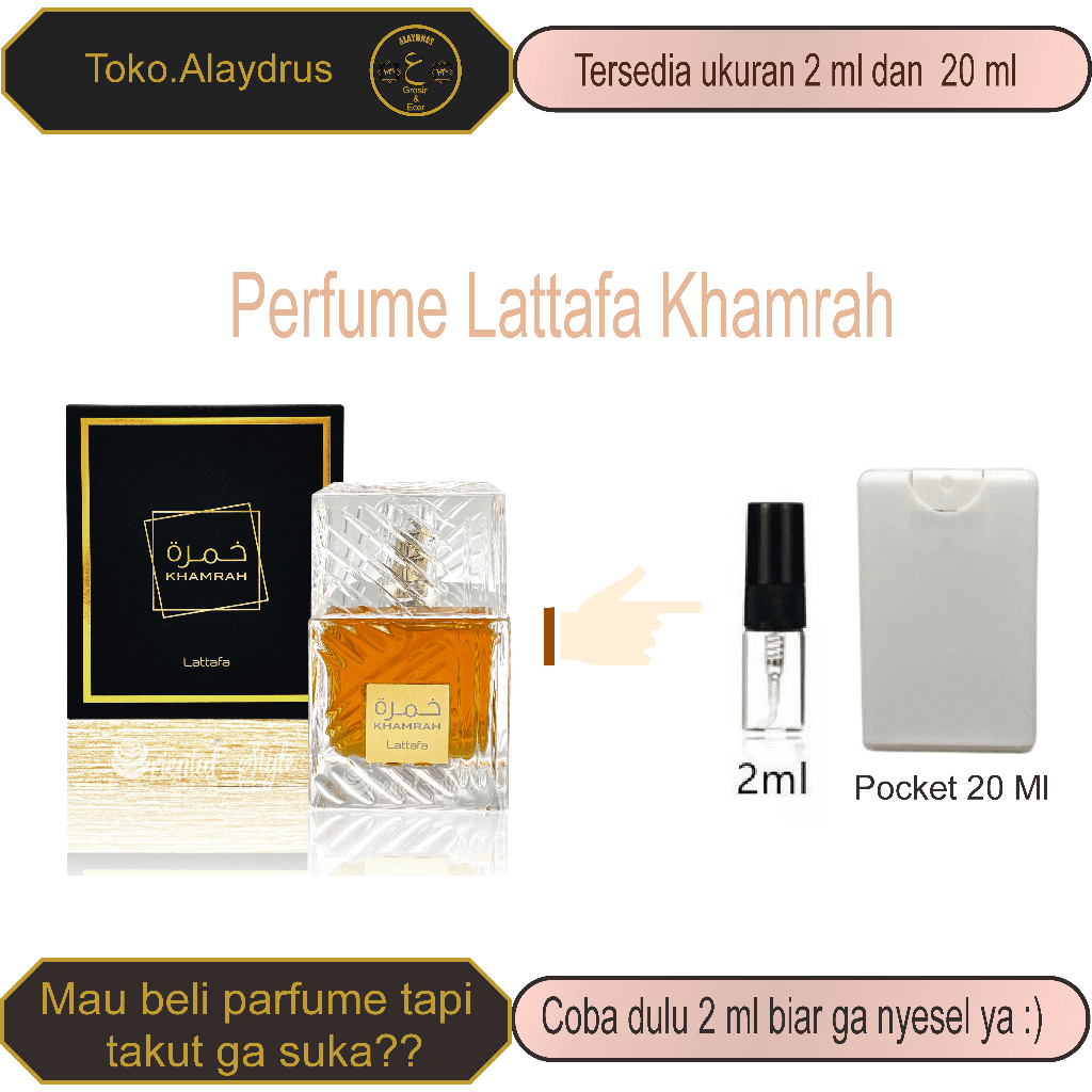 Decant Khamrah 3 ml 5 ml 10 ml by lattafa