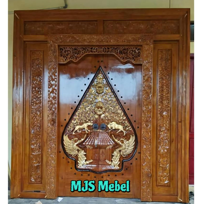 Kusen Pintu Minimalis Jati Gebyok Ukiran Kelir Wayang