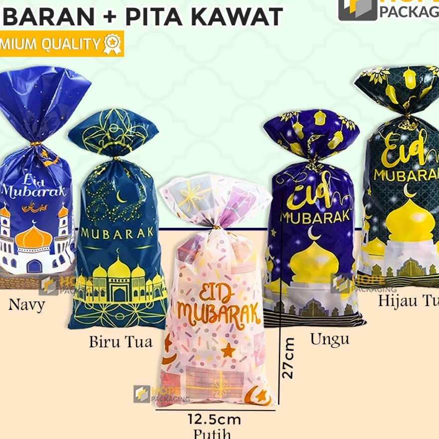 

HJ6 2 Pcs Plastik OPP Souvenir Pita Kawat Kantong Plastik Bingkisan Lebaran Anak Plastik Kawat