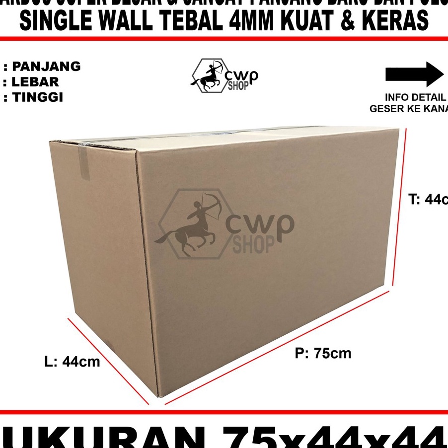 

HJ6 Kardus Box Karton Polos Uk 75x44x44cm