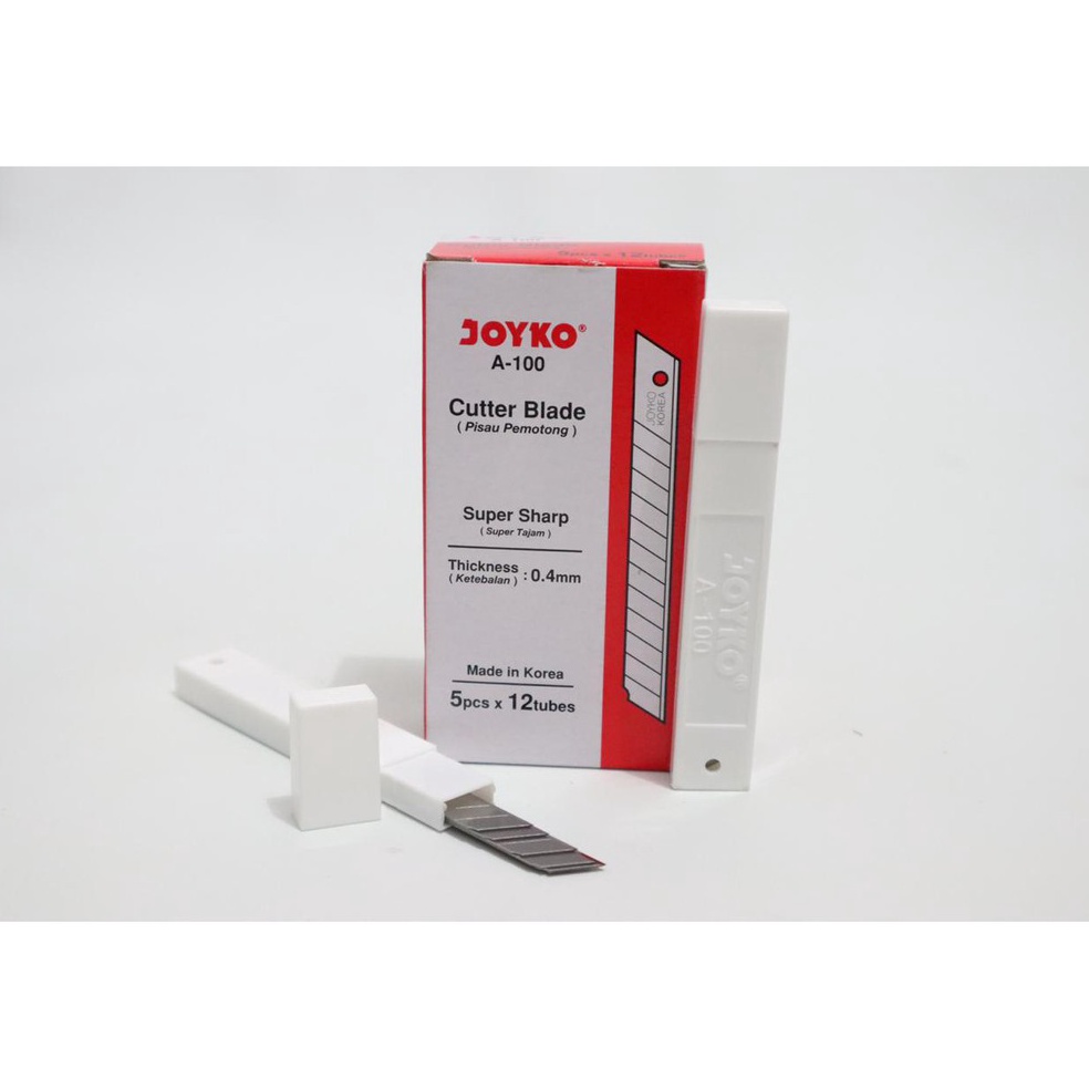 

KODE O94U Isi Cutter Mata Pisau Ukuran Kecil Type A1 Merk Joyko Isi 12 Tube