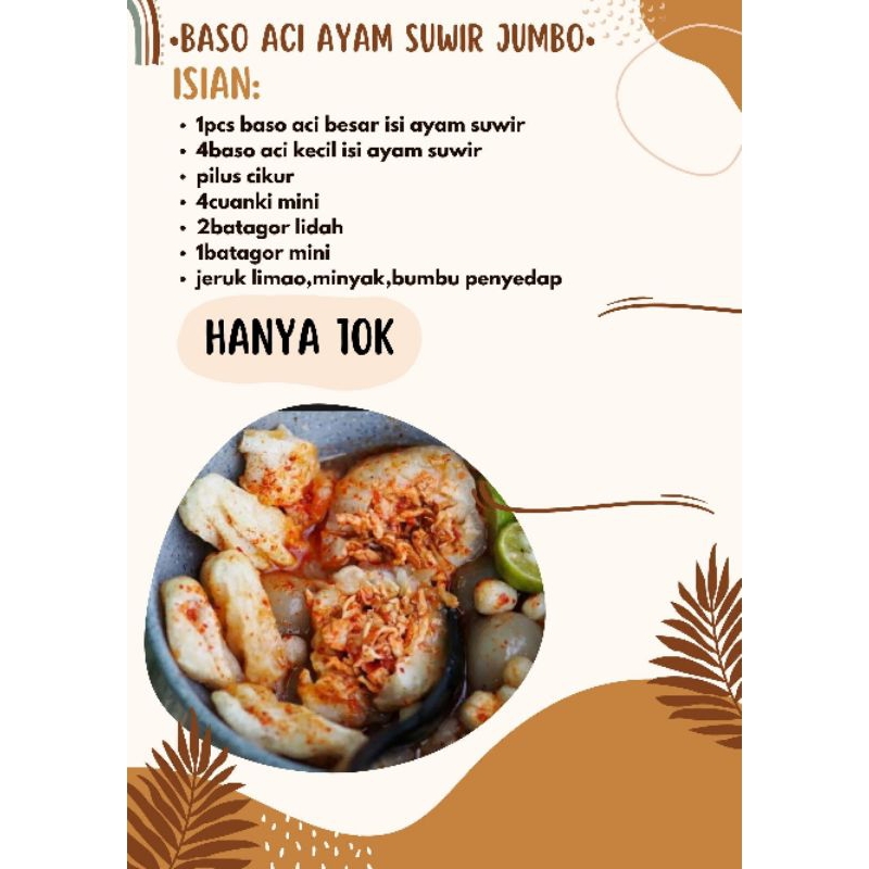 

baso aci ayam suwir