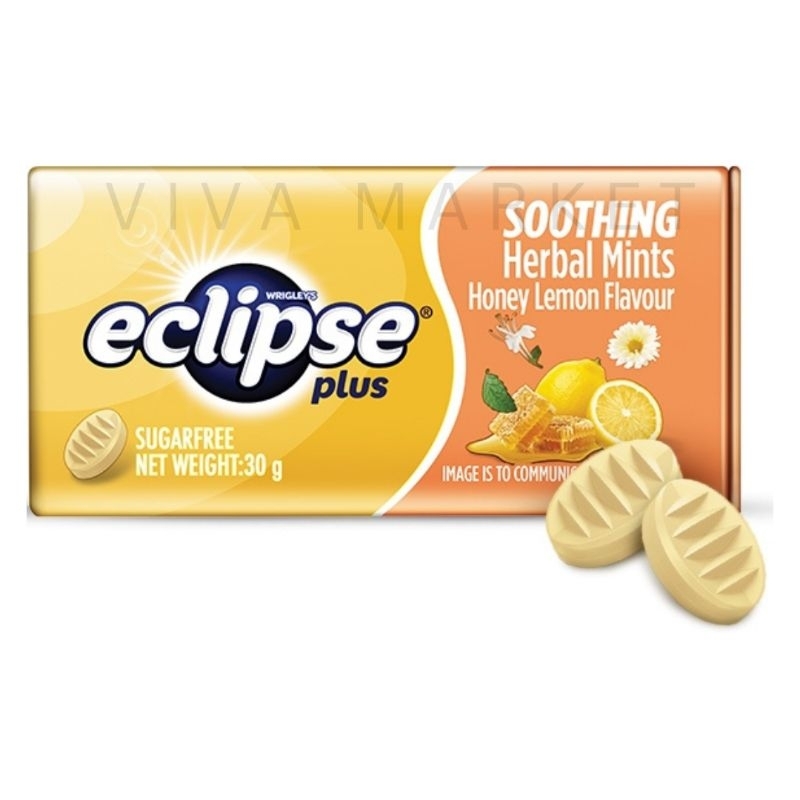 

Eclipse Plus 30g. Soothing Herbals Mint. Honey Lemon. Sugar Free. Permen Bebas Gula