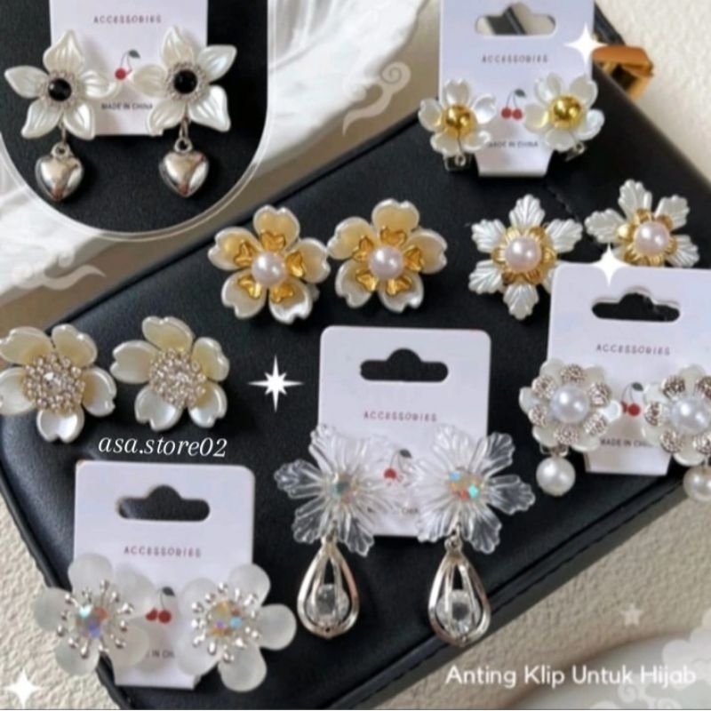 Anting klip Tanpa Tindik/Anting Jepit Hijab