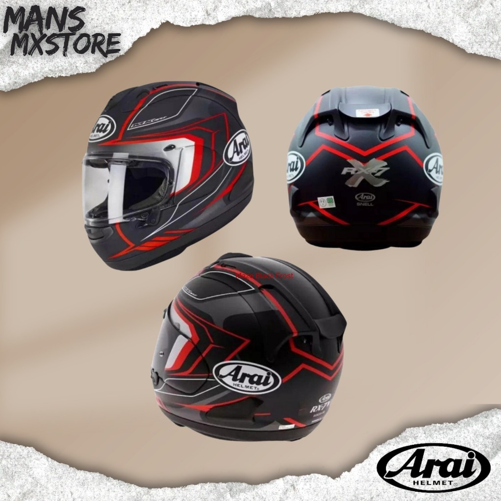 HELM ARAI RX7X MAZE FLAT BLACK HELMET FULL FACE ARAI RX7X ORIGINAL
