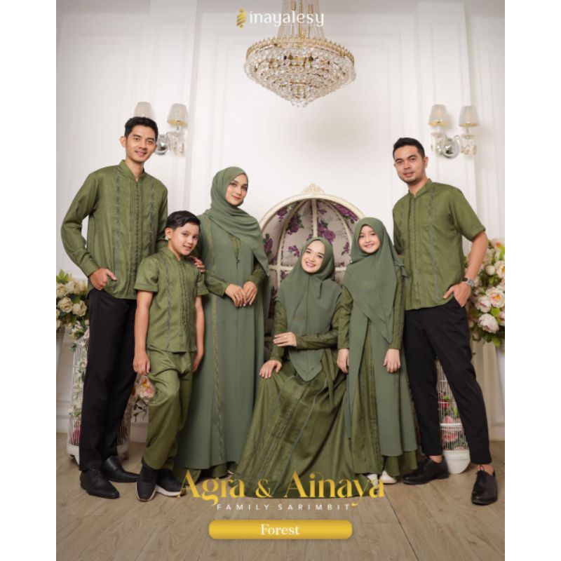 Dilovable.id | SARIMBIT AGRA AINAYA SARIMBIT LEBARAN POLOS KOMBINASI SARIMBIT KELUARGA BY. INAYALESY