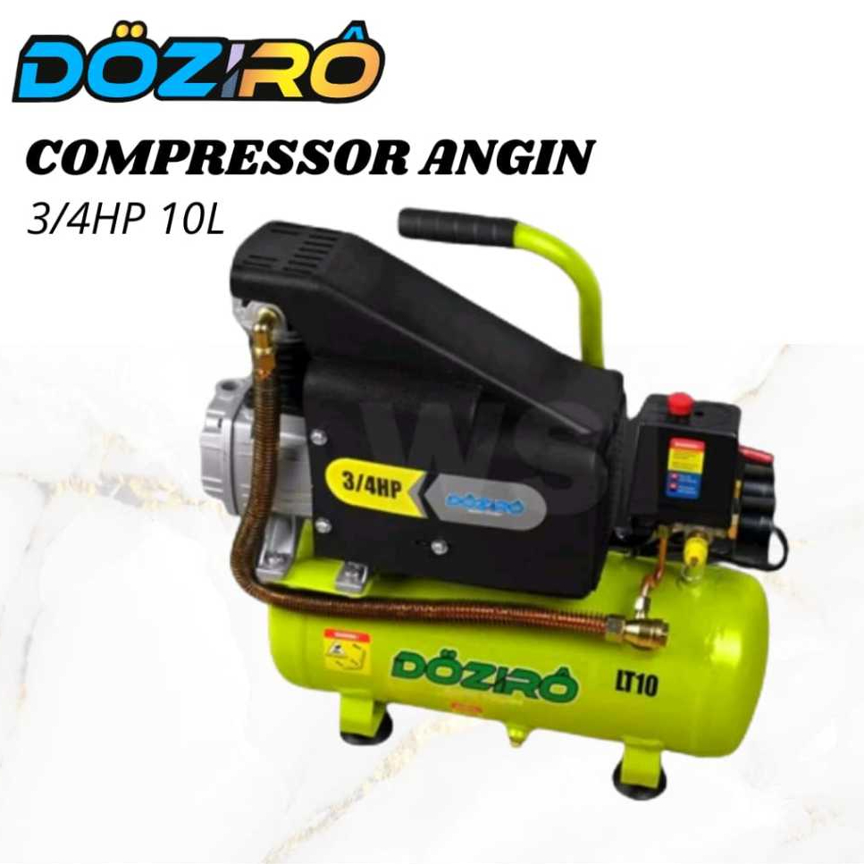 Mesin kompresor angin listrik 3/4HP 10L DOZIRO/air compressor 3/4 10l