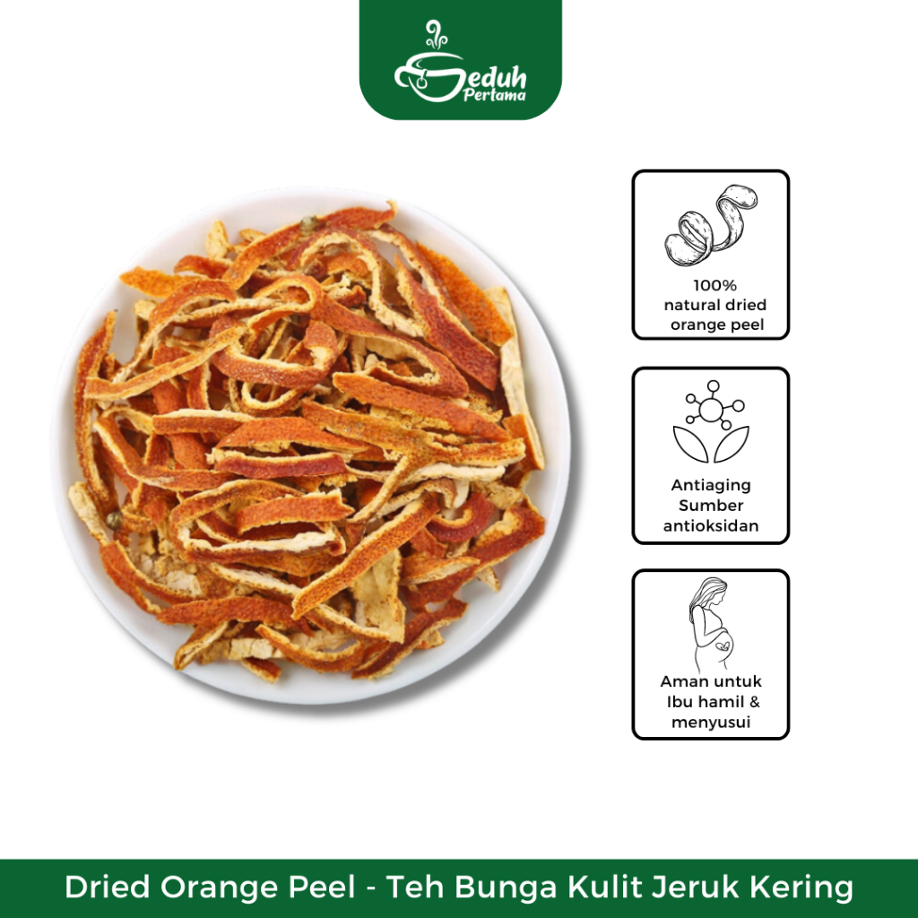 

Seduh Pertama Dried Orange Peel Flower Tea / Teh Bunga Kulit Jeruk Kering