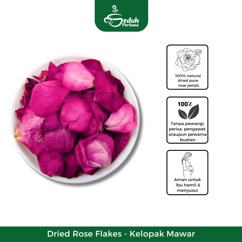 

Seduh Pertama Kelopak Mawar - Dried Rose Flakes / Rose Petals Bath Spa untuk Hiasan / Campuran Teh