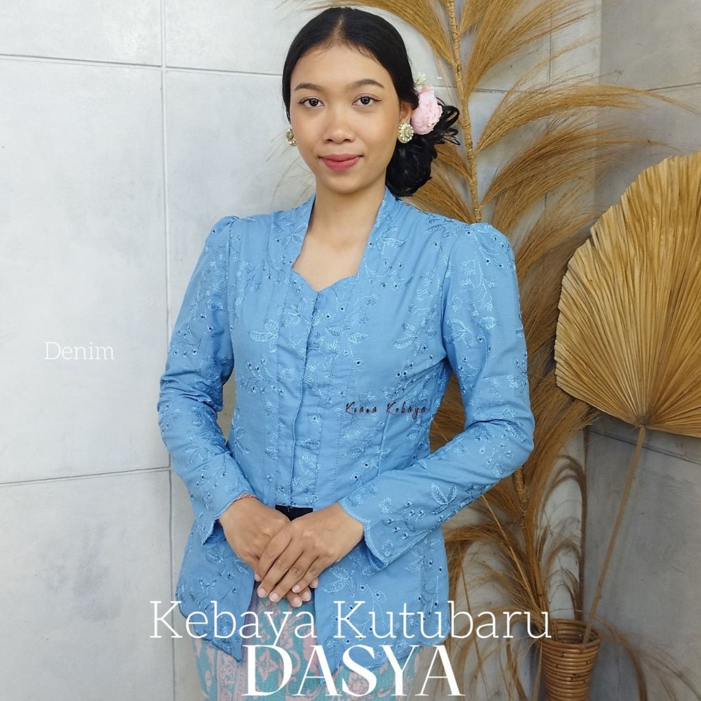 (HANYA KEBAYA) Baju Kebaya Jadi Katun Bordir Tangan Panjang Kebaya Bali Modern Wisuda