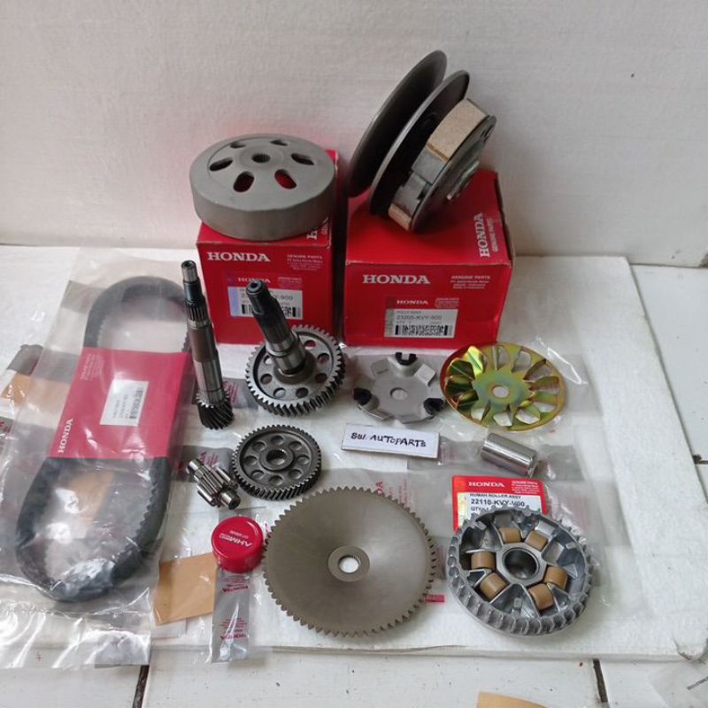 PAKET GIGI RASIO ASSY+FULL SET CVT HONDA BEAT KARBU SCOOPY KARABU SPACY KARBU KODE-KVY