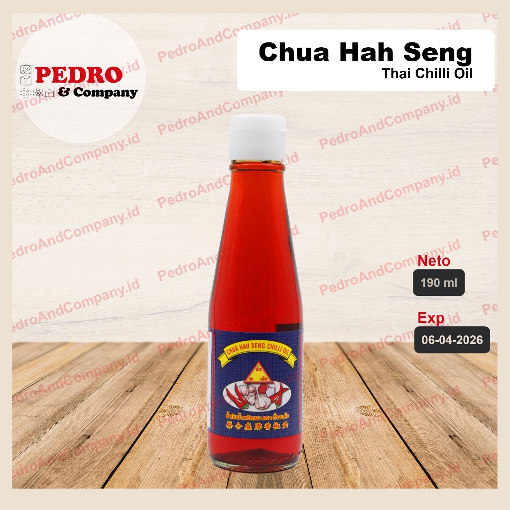 

Chua hah seng chilli oil Thailand 190 ml saos saus minyak bumbu cabe