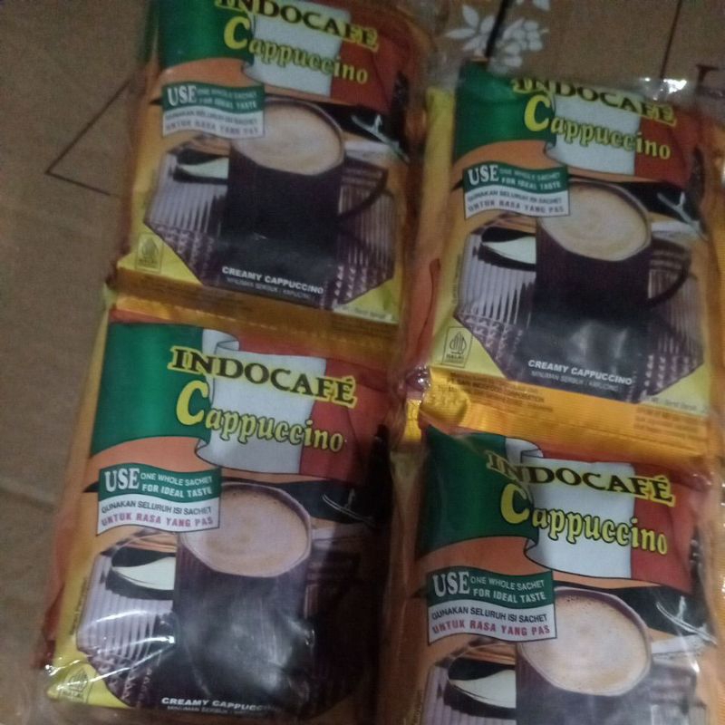 

Indocafe Cappucino 1renceng(10sachetx 25gr,)