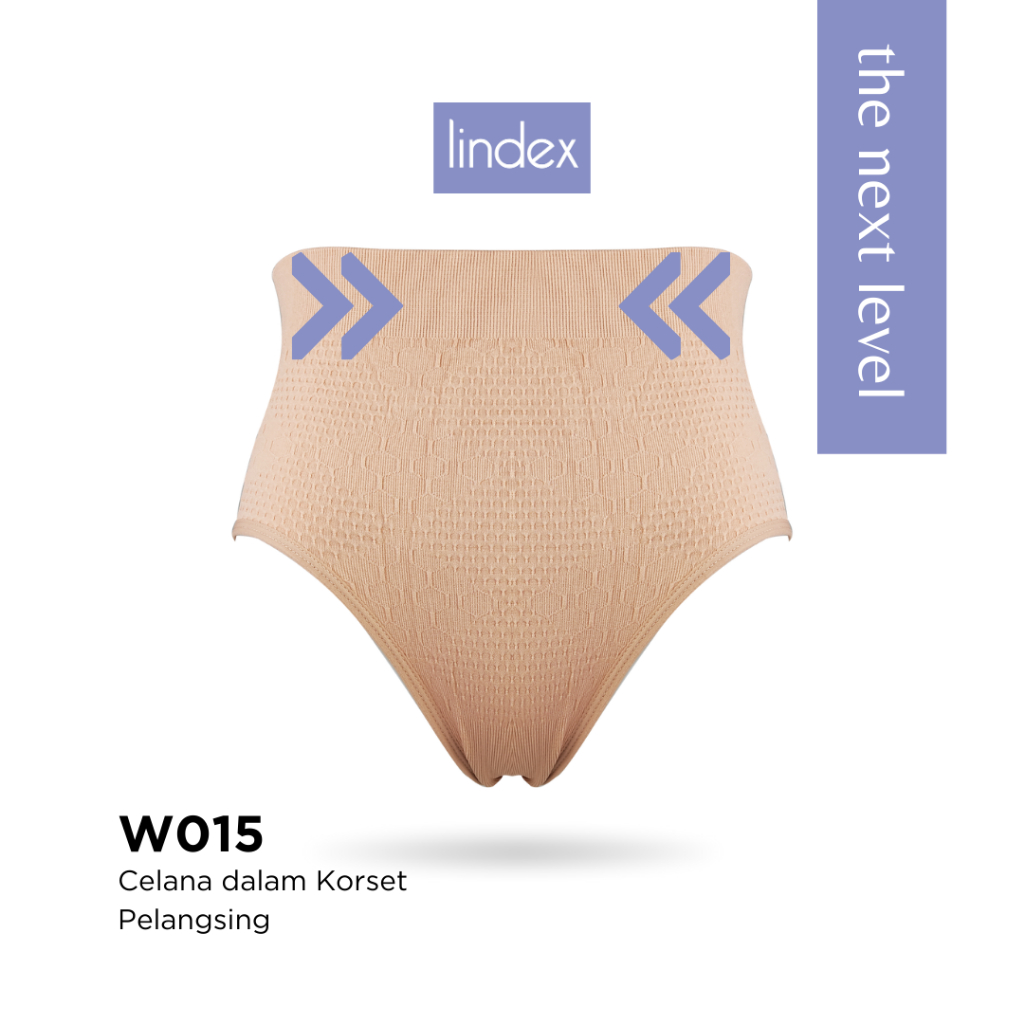 LINDEX - CD HONEYMOON Celana Dalam Wanita Korset Pelangsing Perut Bahan Lembut BB 40-75 Kg - W015
