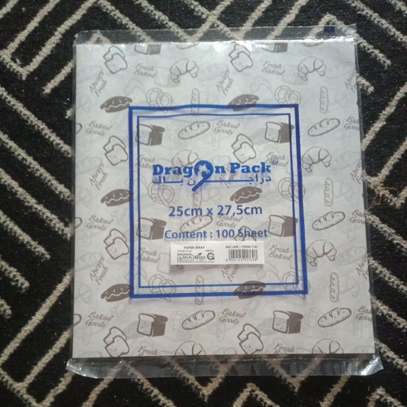 

Kertas Kfc Motif Dragon Pack Paper Wrap Praktis Kertas Bungkus Nasi putih Praktis