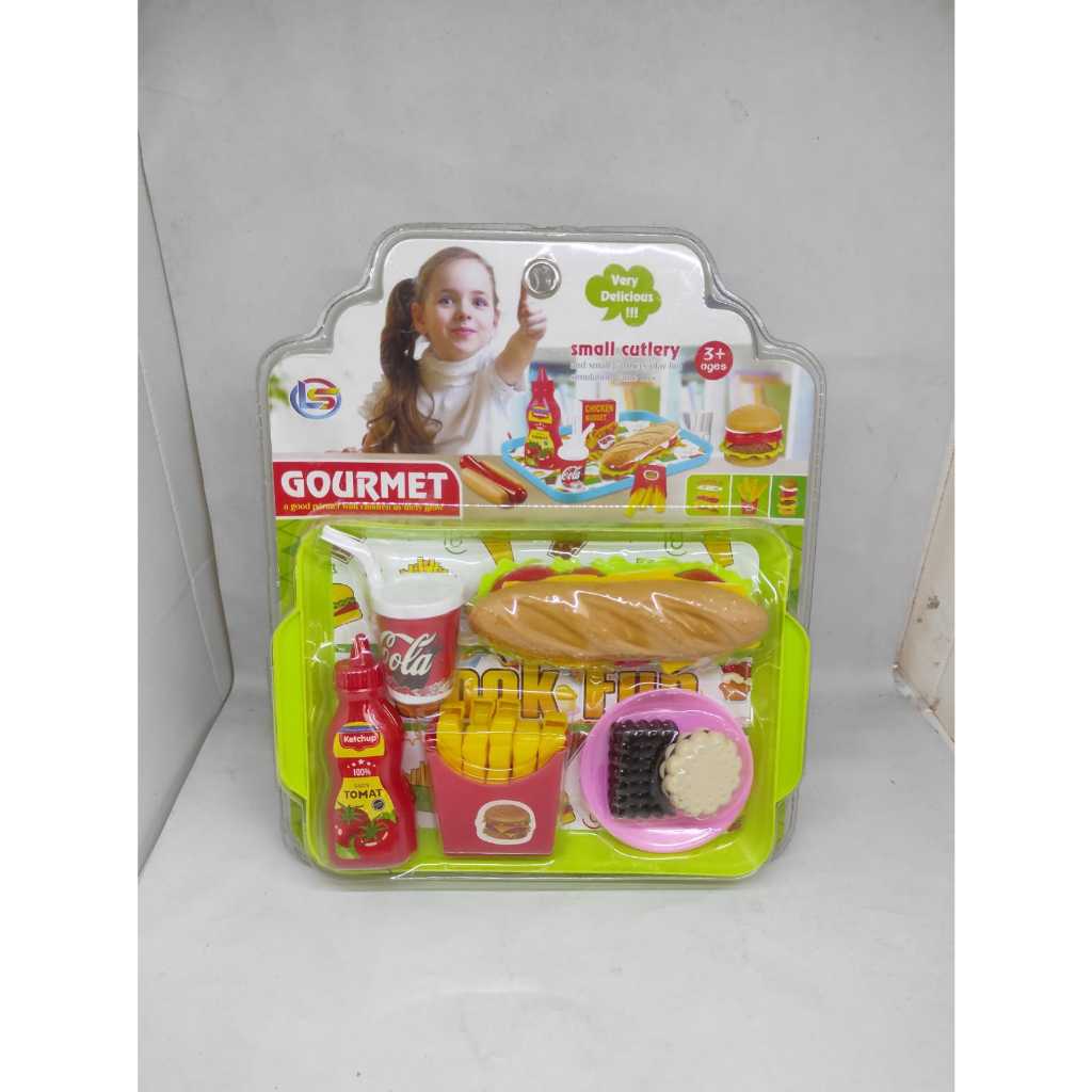 Mainan Minuman Makanan Hotdog Kentang Biskuit LF54