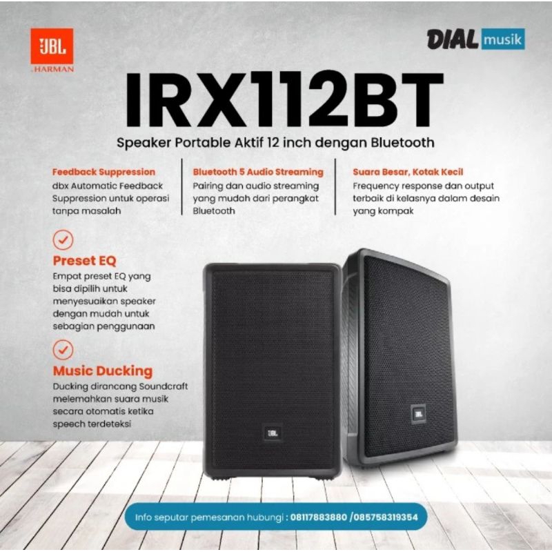SPEAKER AKTIF JBL IRX 112 BT / IRX-112BT 12 INCH ORIGINAL