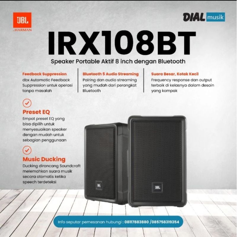 SPEAKER JBL 8 INCH IRX 108 BT / IRX 108-BT / IRX108BT ORIGINAL