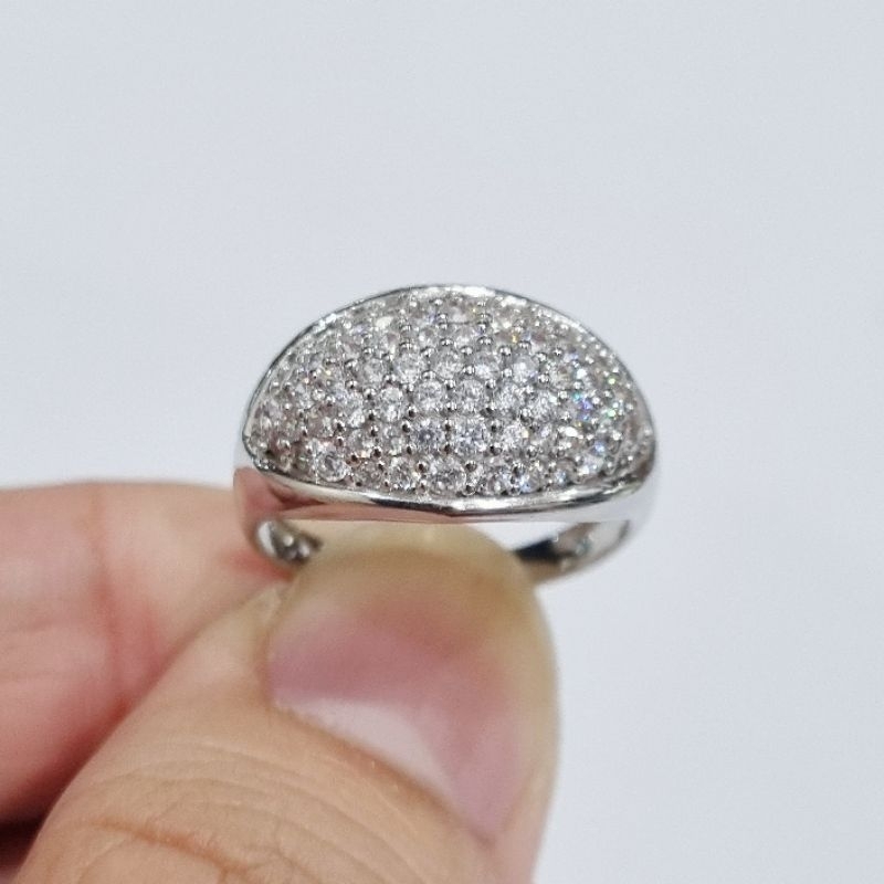 17K / 3.85 gr - Cincin Emas Putih Ukuran Ring Size 16 Kadar 75% 750 - PJ