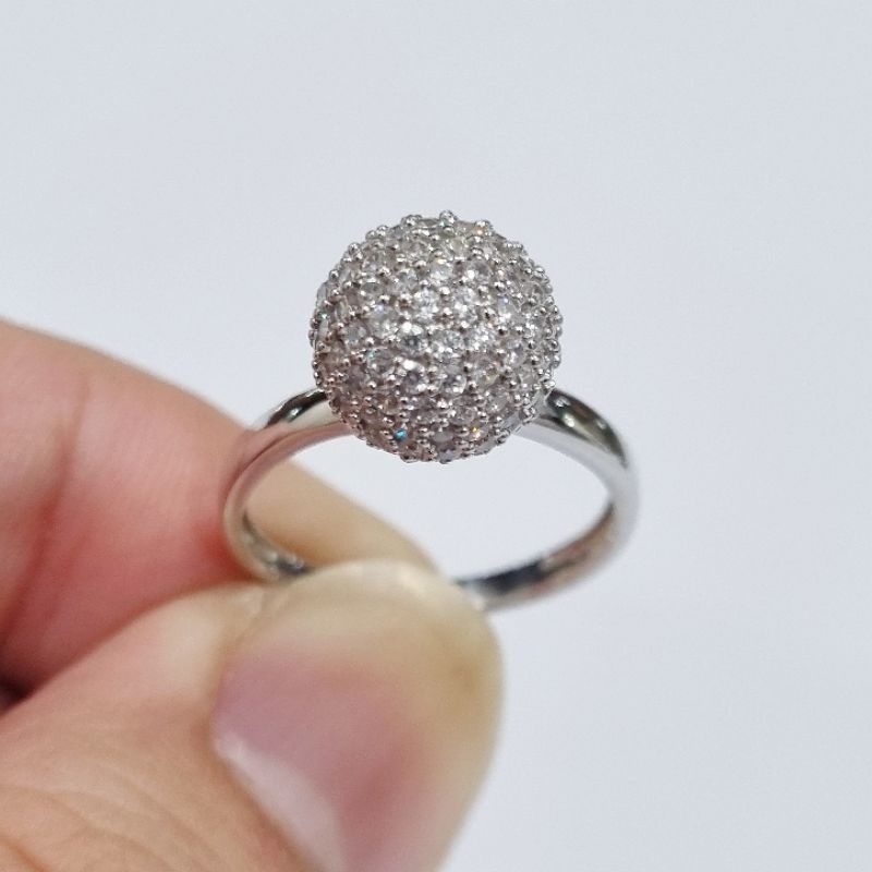17K / 3.4 gr - Cincin Emas Putih Ukuran Ring Size 14 Kadar 75% 750 - PJ