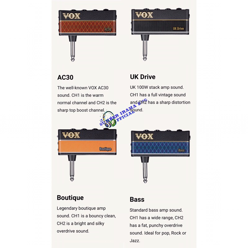 VOX AP3 AMPLUG HEADPHONE AMPLIFIER