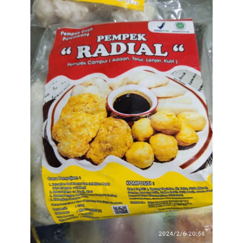 

Pempek radial 1 selam besar + 5 campur + cuko