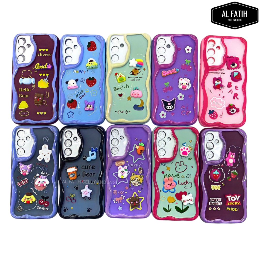 New Case Karakter Timbul Oppo A18 A38 A17 A17k A16 A16s A16k A16e A15 A15s A58 A78 A38 A77 A55 A54 A