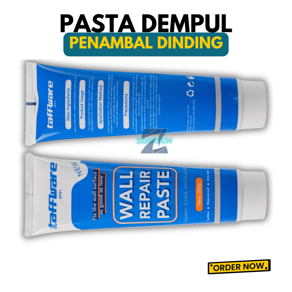 Taffware Pasta Dempul Komposisi Calcium Carbonate, Vegetable Cellulose, Adhesive, dan lainnya Penamb