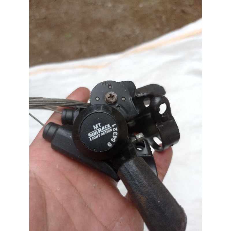 shifter sepedah mtb jadul merek sunrace model index 6 speed