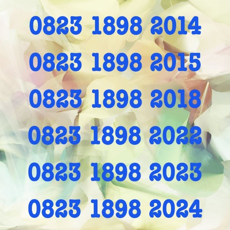 NO CANTIK TELKOMSEL SERI TAHUN AS 823