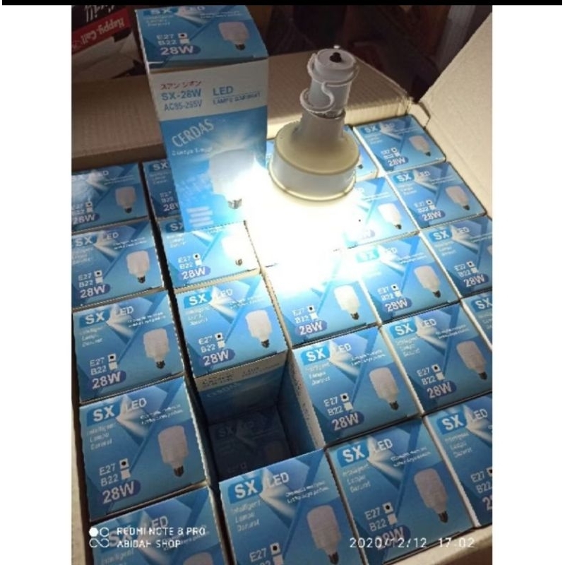 Merek CERDAS Dus Biru 28 WATT - BOLAM PINTAR ] Lampu Bohlam LED Emergency / Lampu Darurat