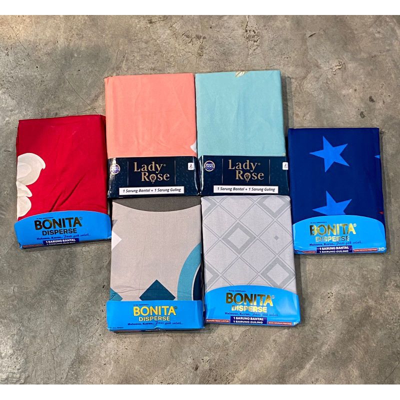Sarung bantal guling // 1 set sarung bantal guling Bonita, Lady rose