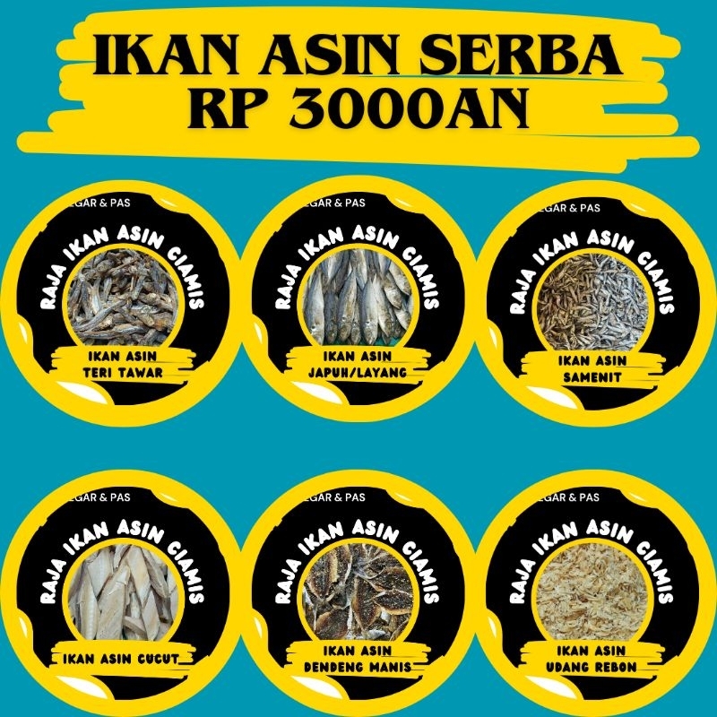 

IKAN ASIN SERBA RP 3.000