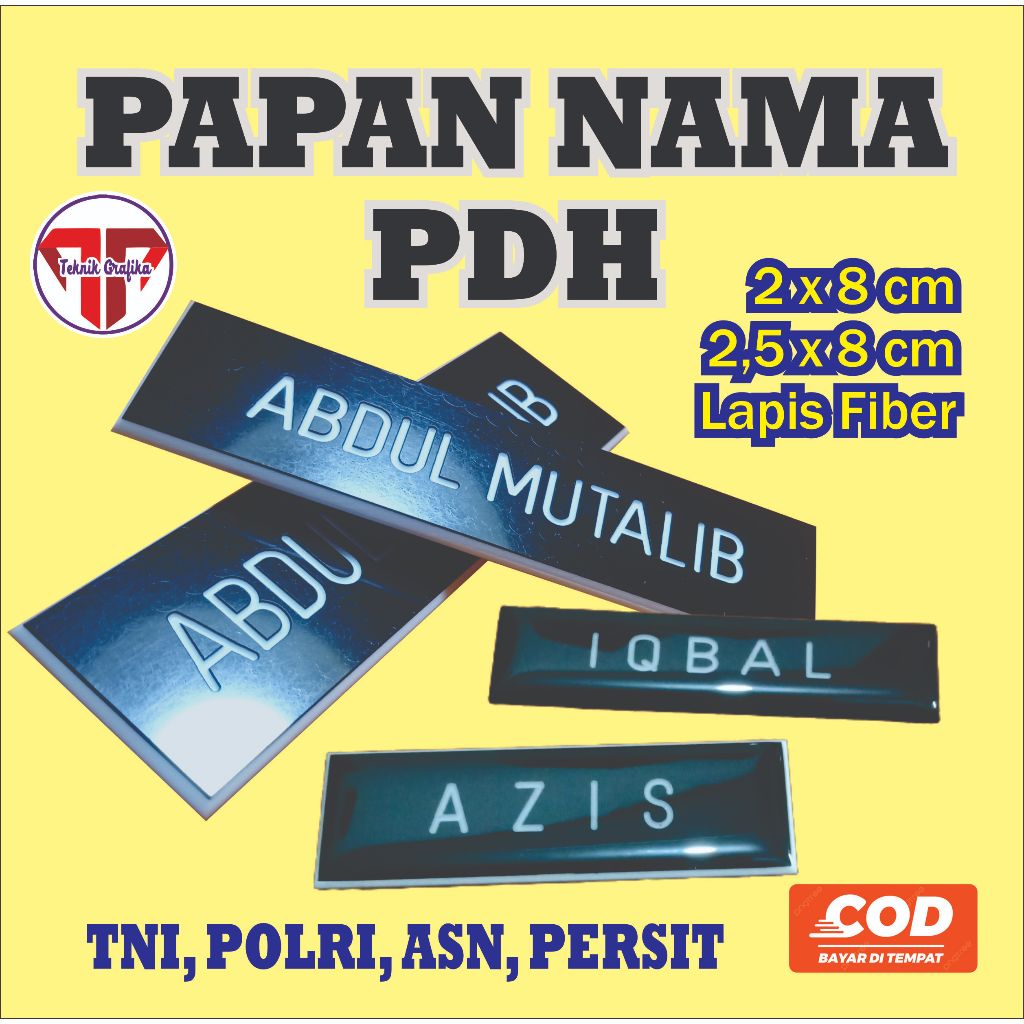

Papan NamaPDH/NameTag