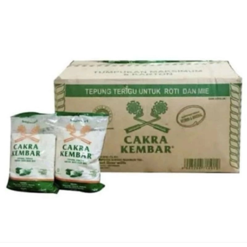 

TEPUNG CAKRA KEMBAR KEMASAN 1Kg x 12 PAK | TEPUNG TERIGU CAKRA KEMBAR KEMASAN