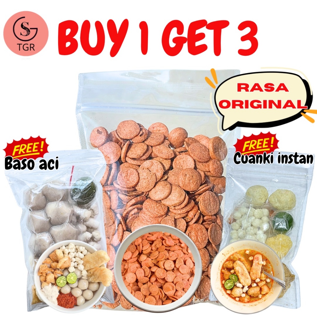 

1 Pack SOSRENG ORIGINAL 300Gram FREE Baso Aci & Cuanki Instan By Gudangsnack