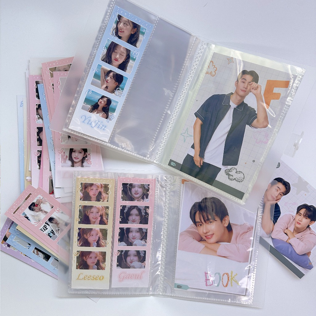 Korea 4 Grid Album Foto Strip Album Foto 6 inci Idol Photocard Buku 4 Potong Album Penyimpanan Foto 