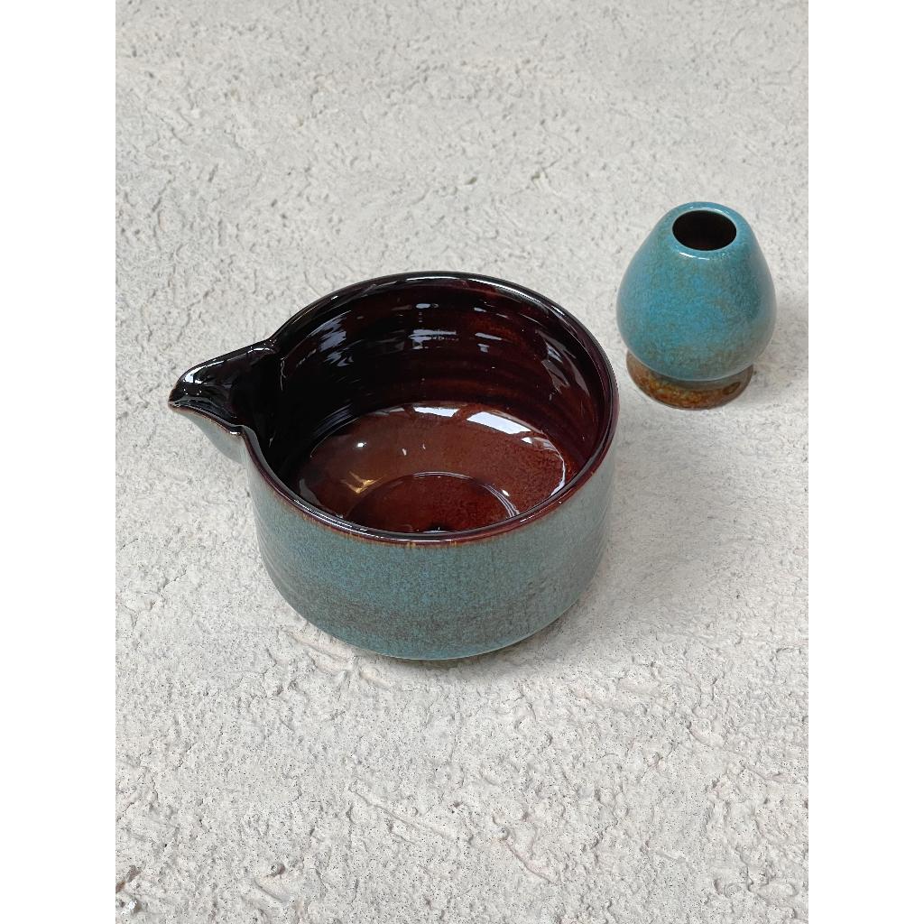 Matcha Bowl + Chasen Holder Ceramic Premium 30