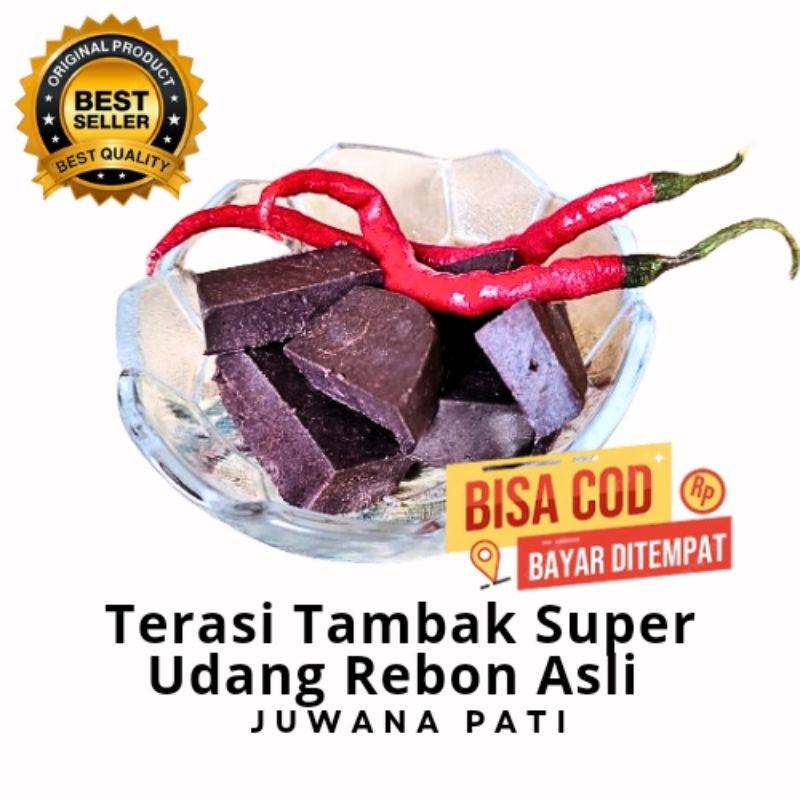 

TERASI (SUPER ASLI )TAMBAK UDANG REBON ASLI JUWANA PATI 250GR