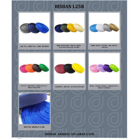 BISBAN TALI TAS LEBAR 2.5CM