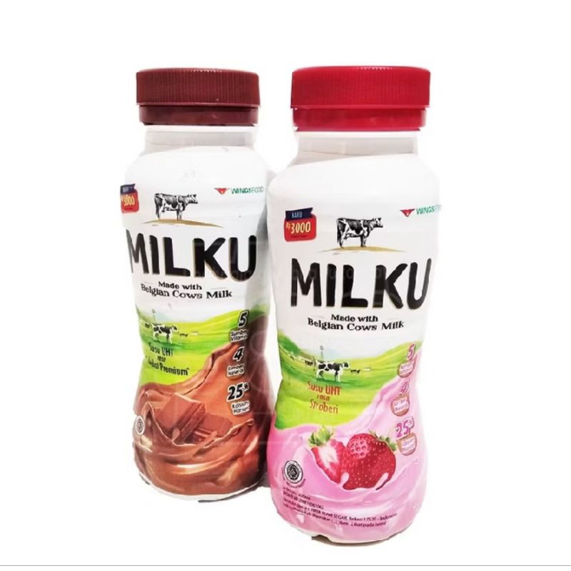 

MILKU Susu UHT Cokelat strawberry Premium 200ml