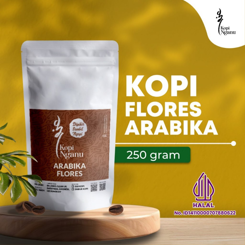 

Kopi Arabika Flores 250 Gram Biji Bubuk Halal Fresh Roasted