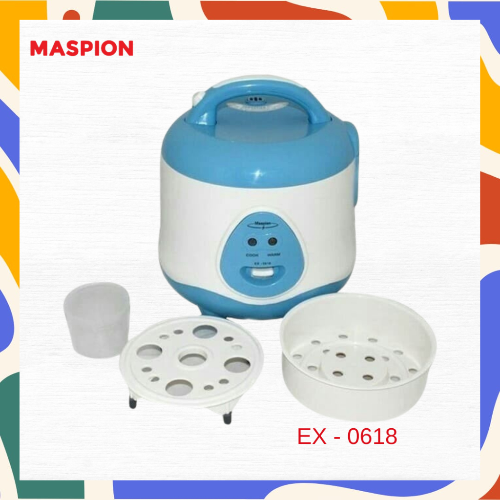 Maspion EX 0618 magic com rice cooker 3 in1 0,8L EX0618 penanak, mengukus, dan menghangatkan magic c
