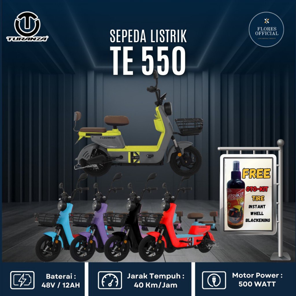 SEPEDA LISTRIK TURANZA TE 550 TE550 Garansi Resmi